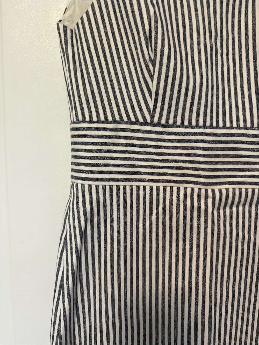 MaxMara Caraffa Striped Cotton and Linen Blend Dress 2 - Picture 5 of 10